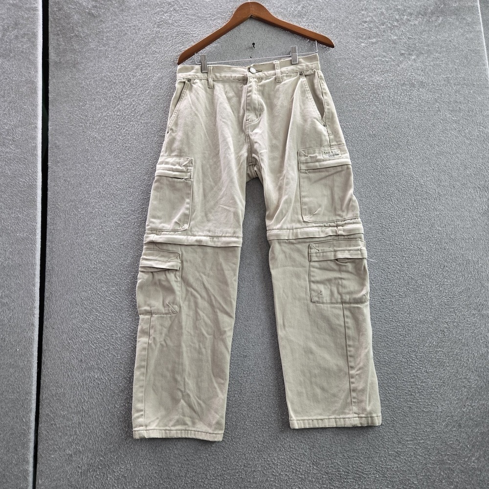 Pacsun Men Pants 30X30 Beige Cargo Twill Baggy 28" Inseam‎ Y2K Skate Grunge